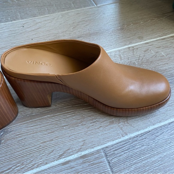 Vince Navina Leather Clog Mule Brown - Picture 4 of 15